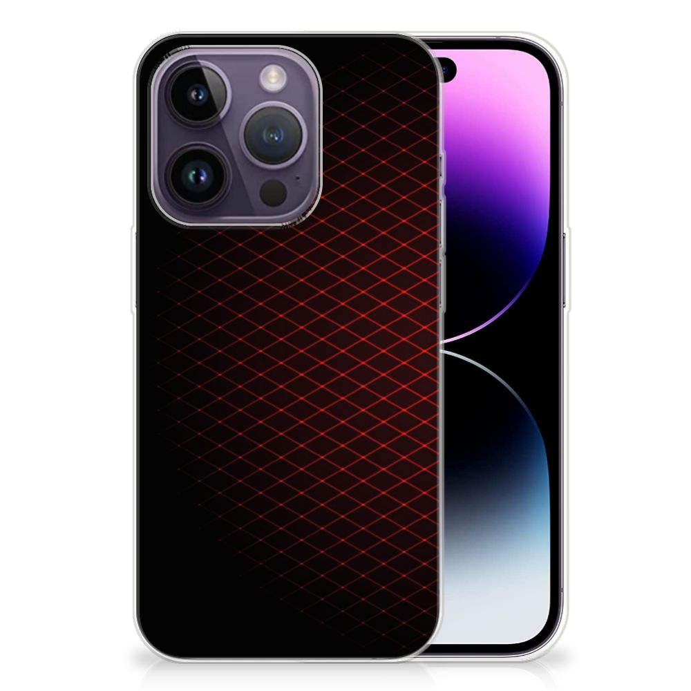 Apple iPhone 14 Pro TPU bumper Geruit Rood B2C Telecom