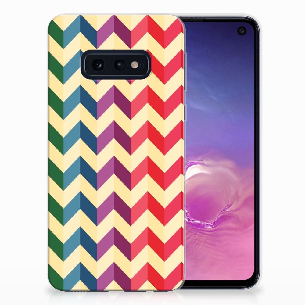 Samsung Galaxy S10e TPU bumper Zigzag Multi Color