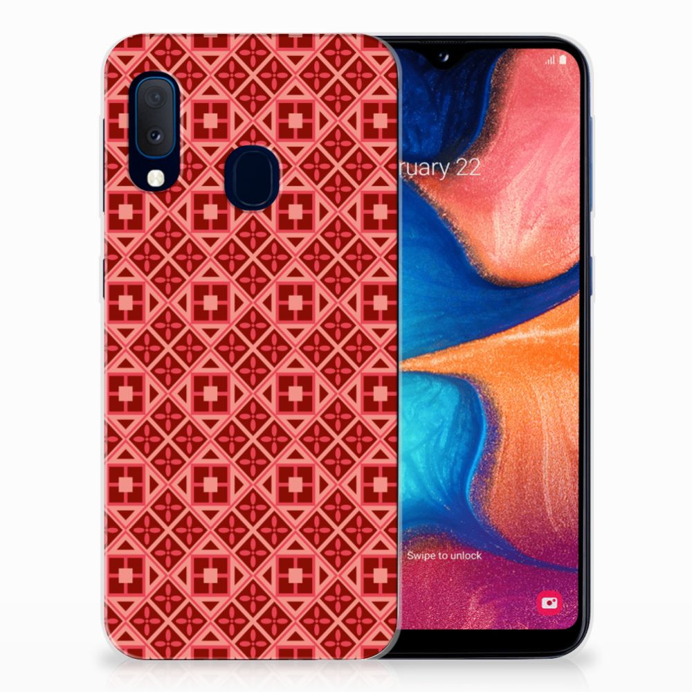 Samsung Galaxy A20e TPU bumper Batik Rood