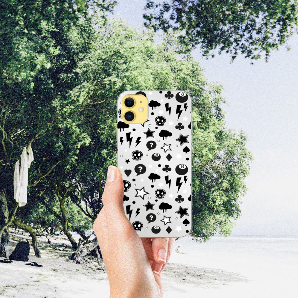 Silicone Back Case Apple iPhone 11 Silver Punk