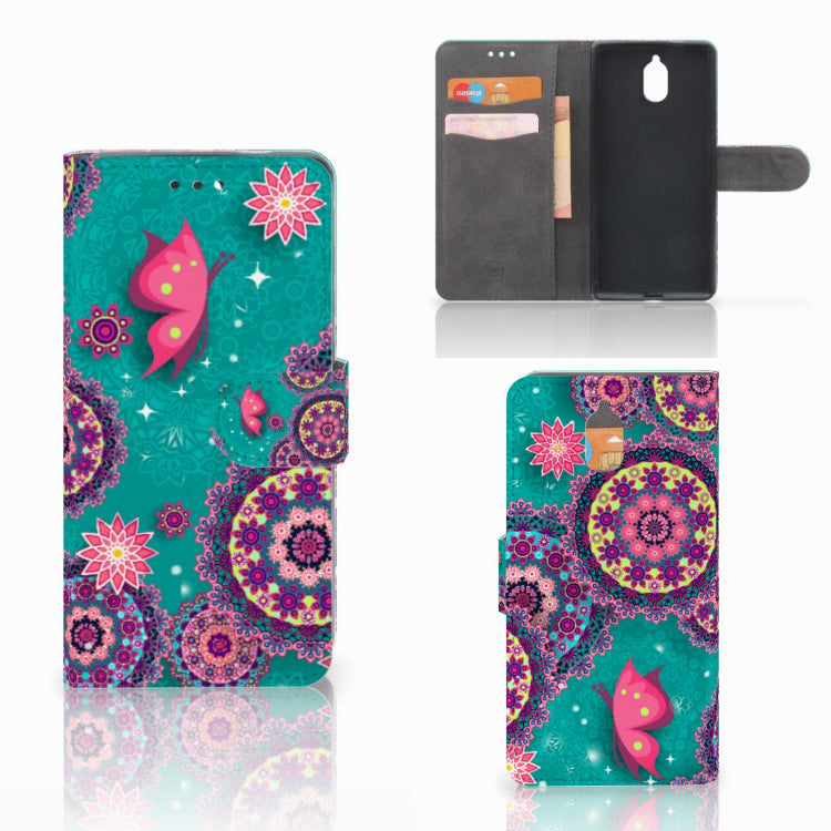 Nokia 3.1 (2018) Hoesje Cirkels en Vlinders