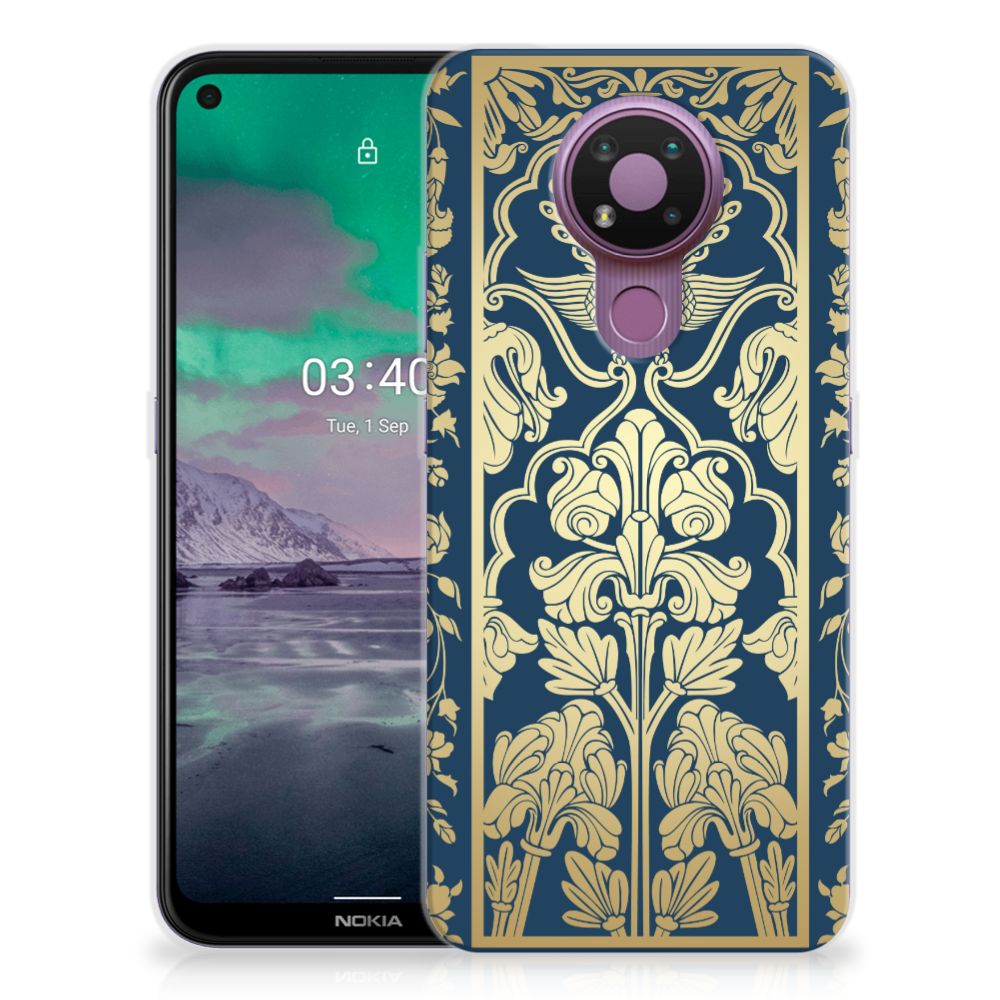 Nokia 3.4 TPU Case Beige Flowers