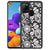Samsung Galaxy A21s Skin Case Black Flowers B2C Telecom
