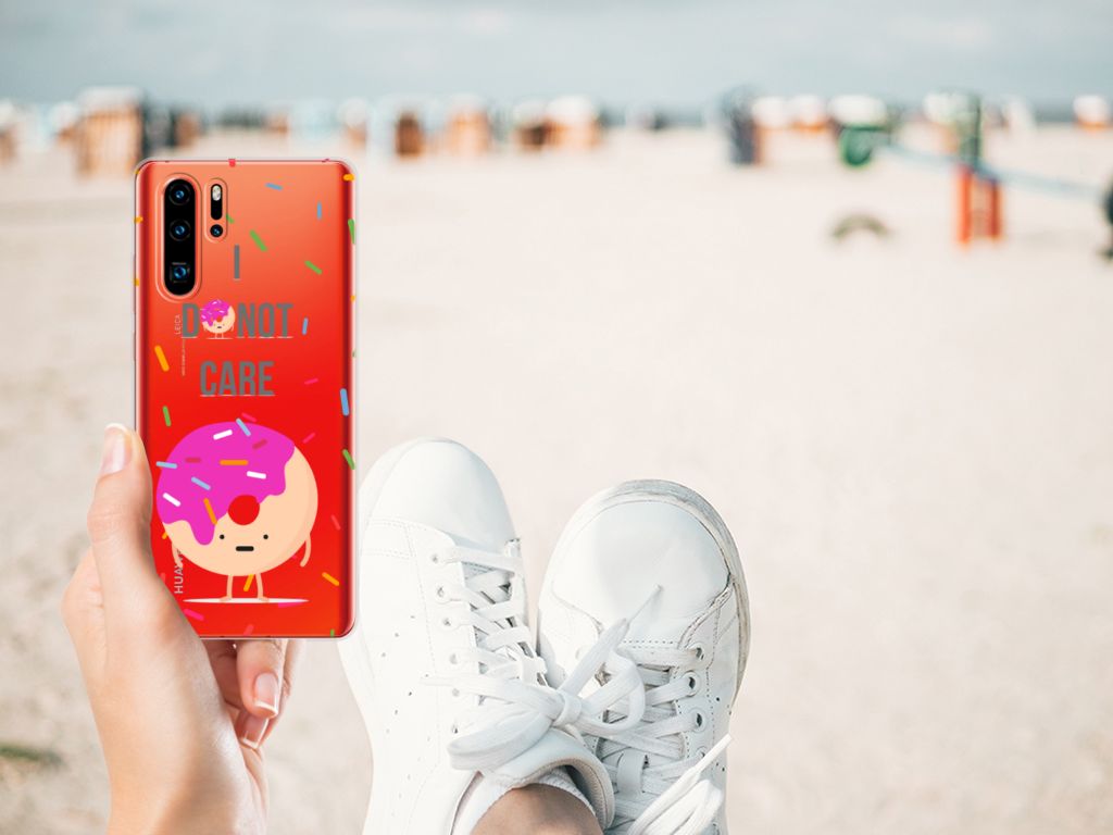 Huawei P30 Pro Siliconen Case Donut Roze