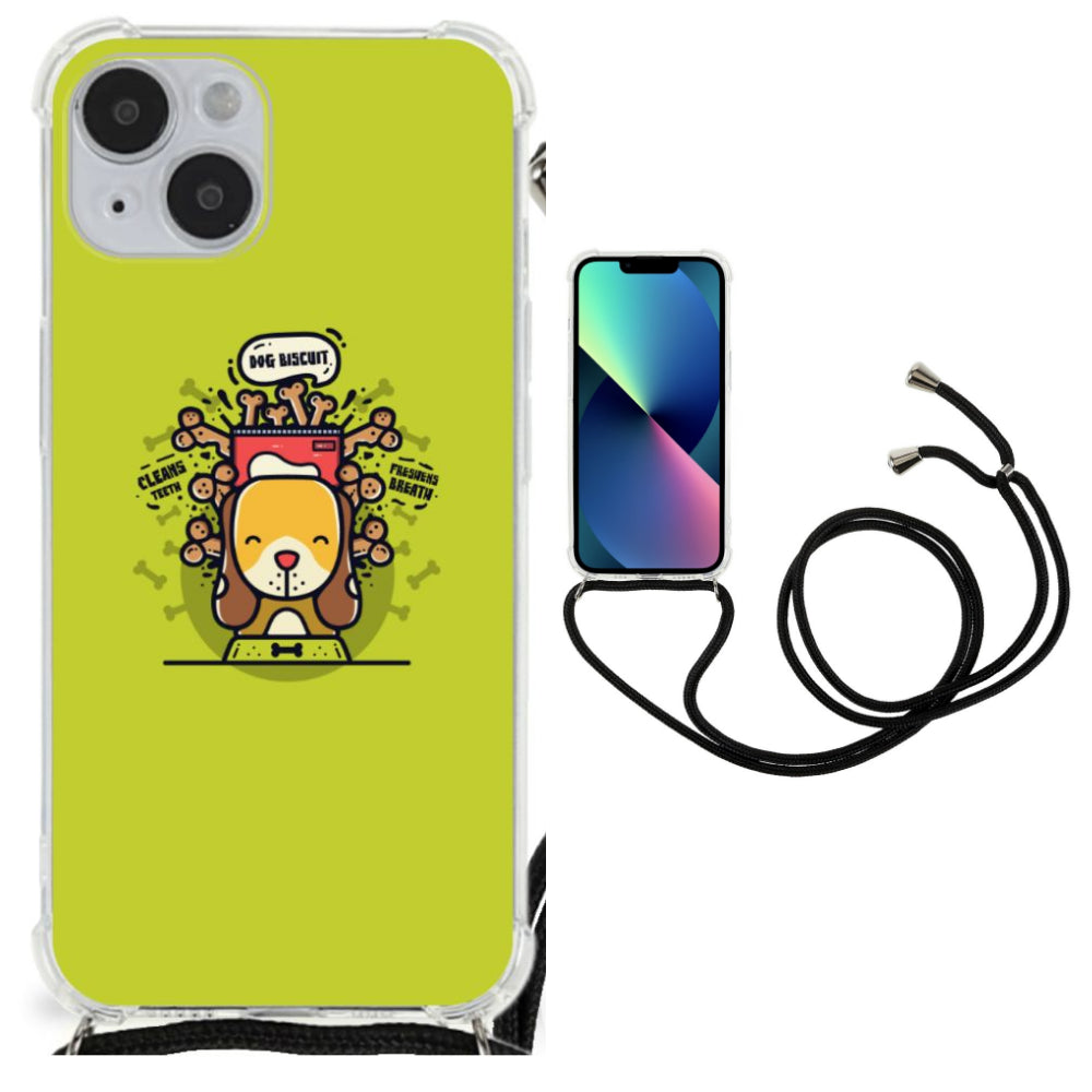 iPhone 14 Plus Stevig Bumper Hoesje Doggy Biscuit