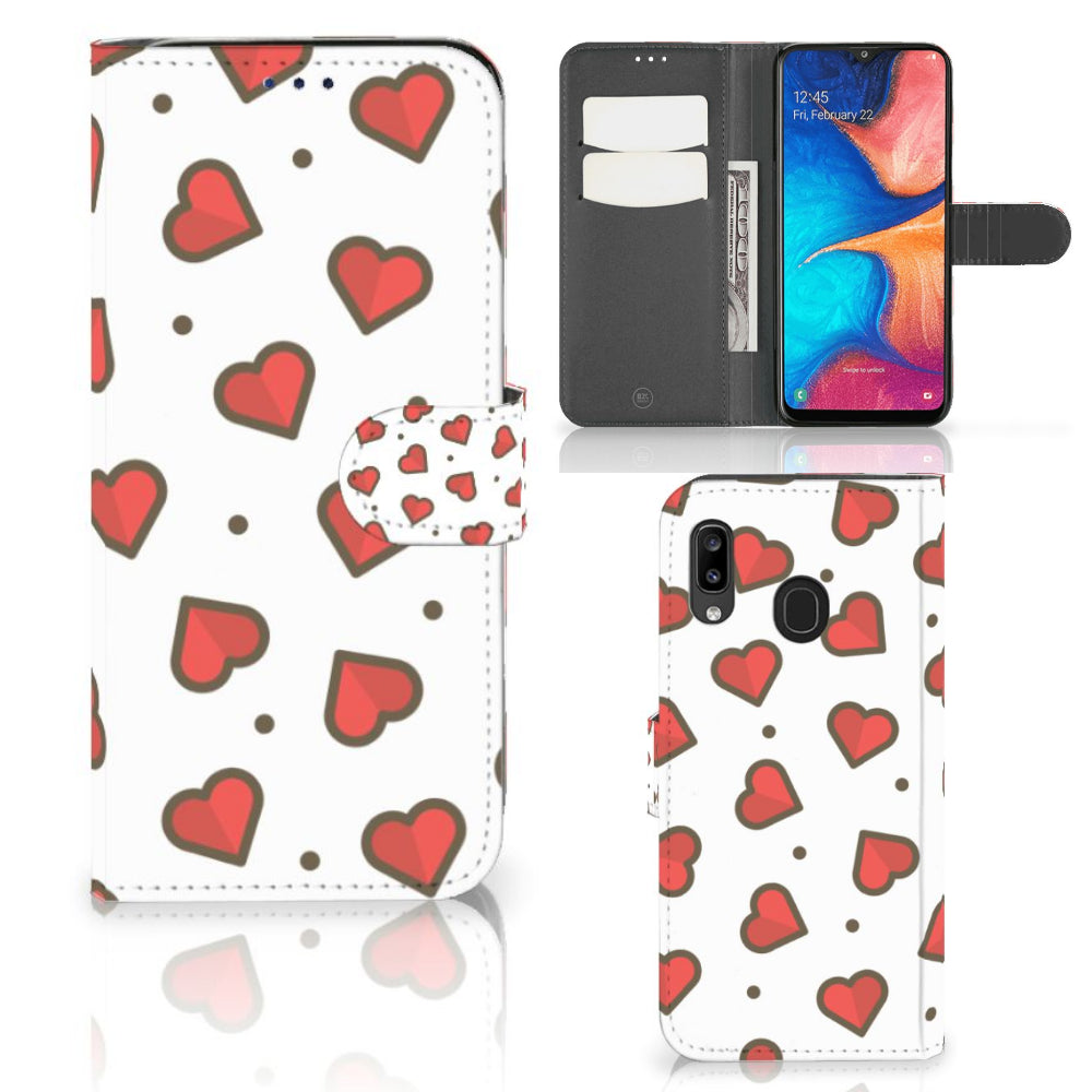Samsung Galaxy A30 Telefoon Hoesje Hearts