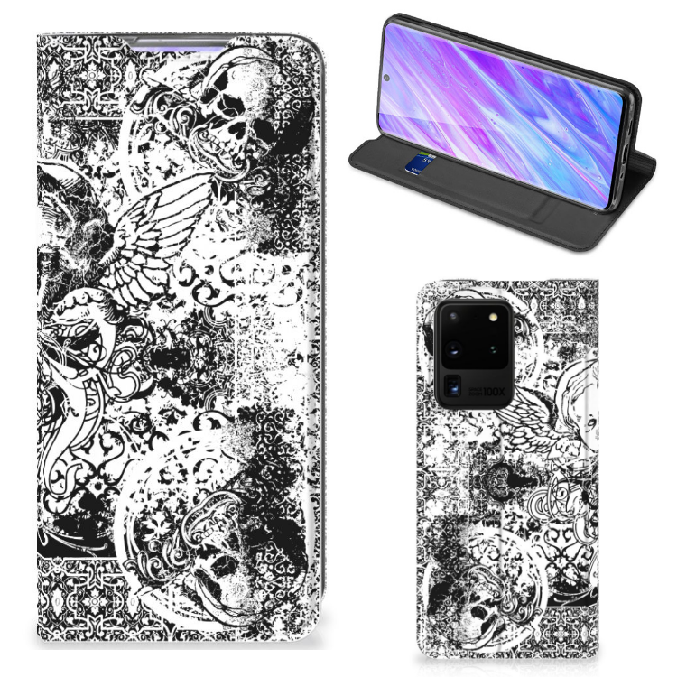 Mobiel BookCase Samsung Galaxy S20 Ultra Skulls Angel - B2C Telecom