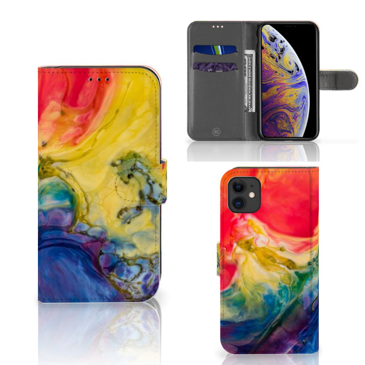 Hoesje Apple iPhone 11 Watercolor Dark