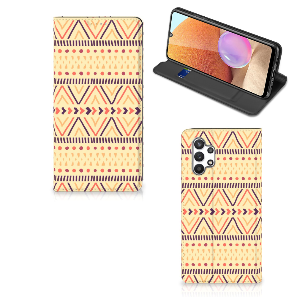 Samsung Galaxy A32 4G | A32 5G Enterprise Editie Hoesje met Magneet Aztec Yellow - B2C Telecom