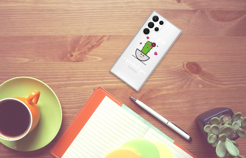 Samsung Galaxy S22 Ultra Telefoonhoesje met Naam Cactus Glad B2C Telecom