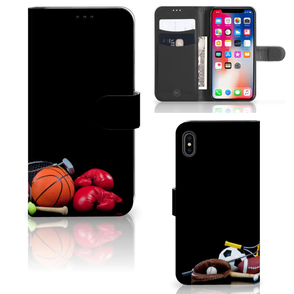 Apple iPhone Xs Max Wallet Case met Pasjes Sports