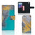 Huawei Ascend P8 Lite Bookcase Marble Blue Gold