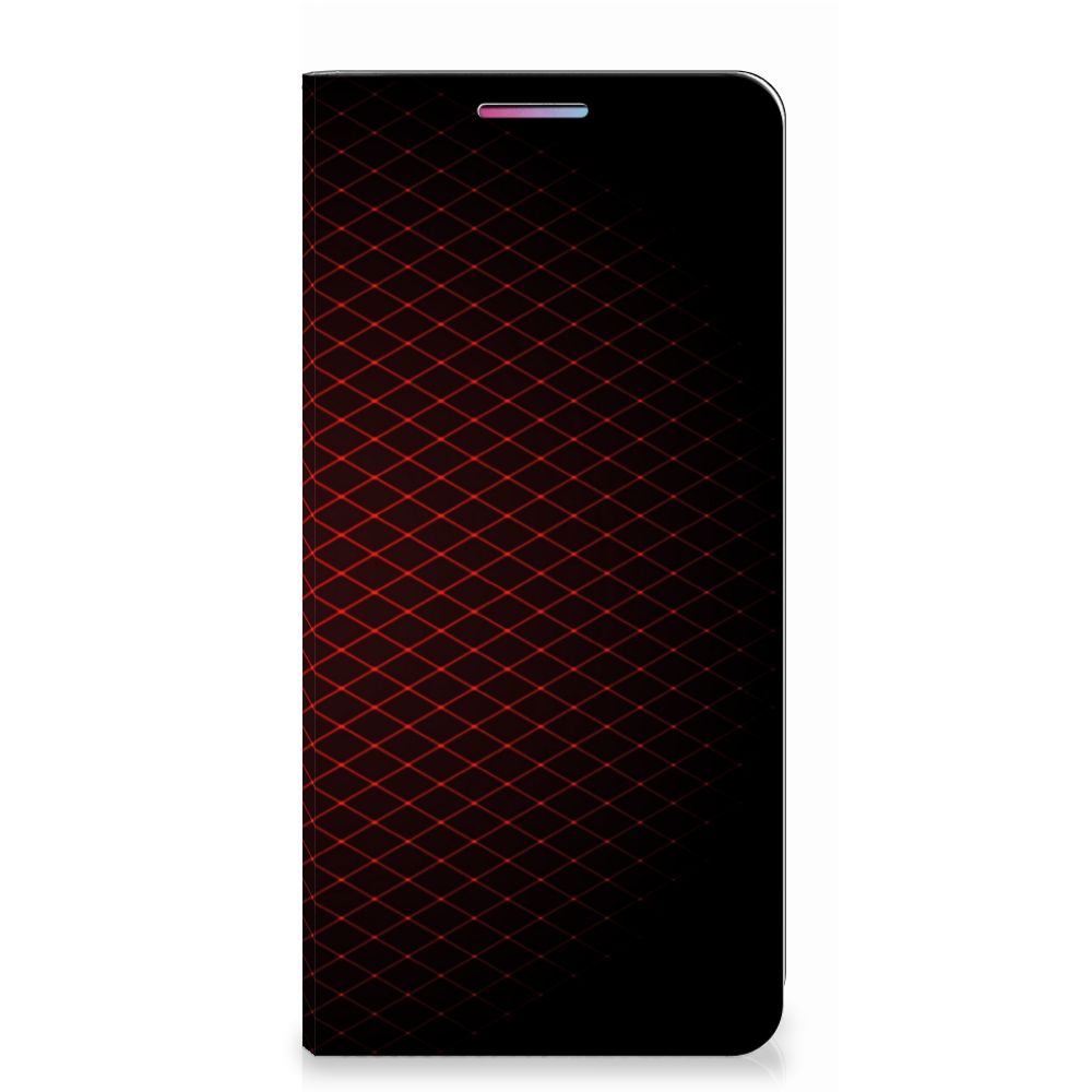 Motorola Moto G60s Hoesje met Magneet Geruit Rood - B2C Telecom