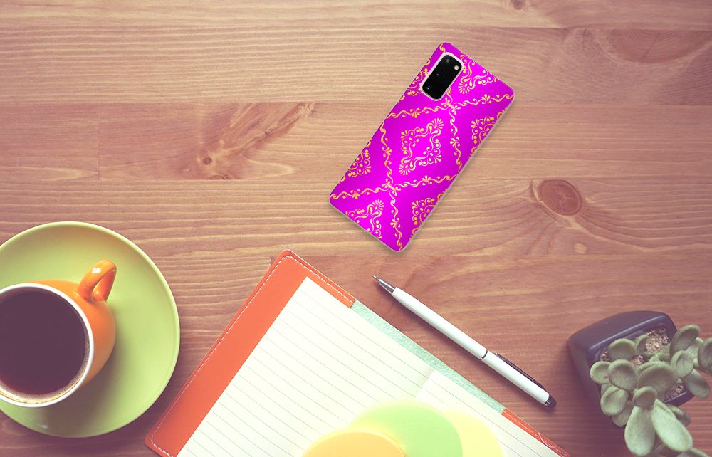 Siliconen Hoesje Samsung Galaxy S20 Barok Roze B2C Telecom
