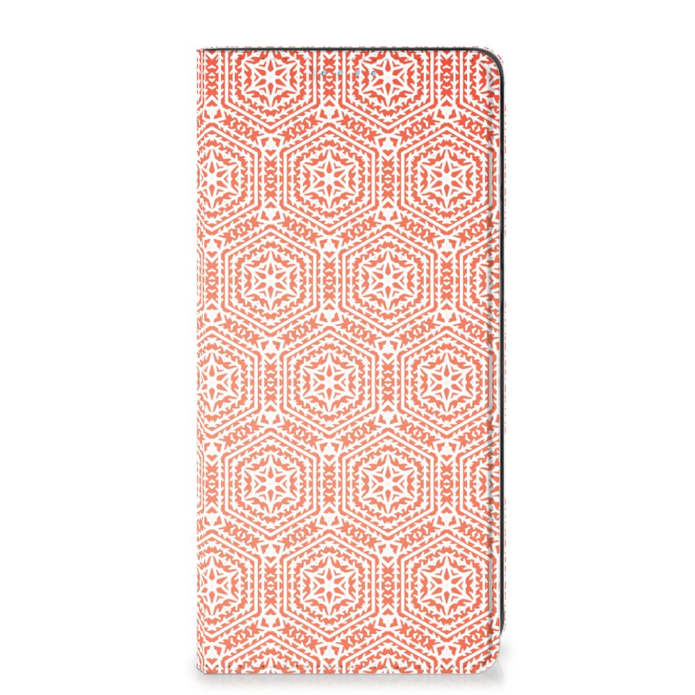 Samsung Galaxy A21s Hoesje met Magneet Pattern Orange