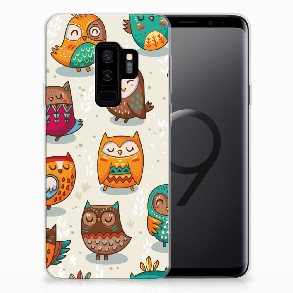 Samsung Galaxy S9 Plus TPU Hoesje Vrolijke Uilen