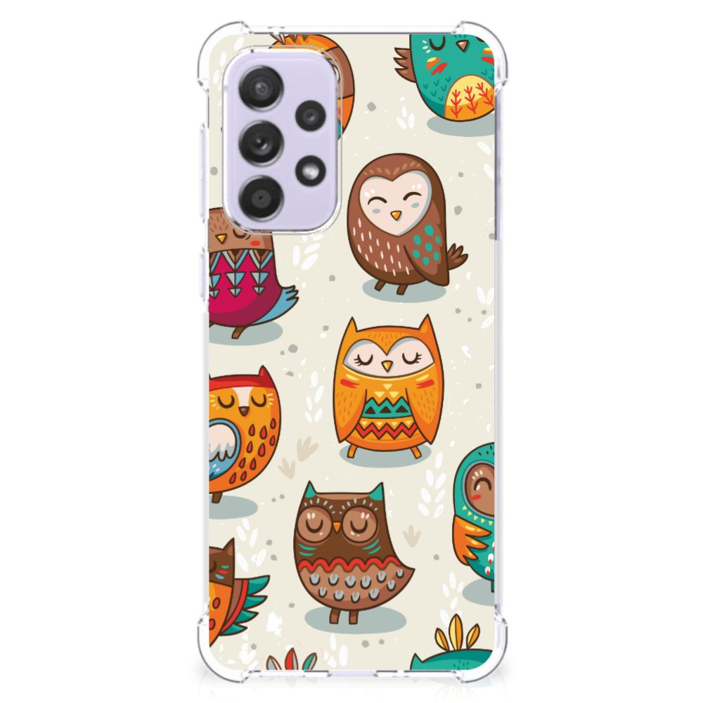 Samsung Galaxy A33 Case Anti-shock Vrolijke Uilen B2C Telecom