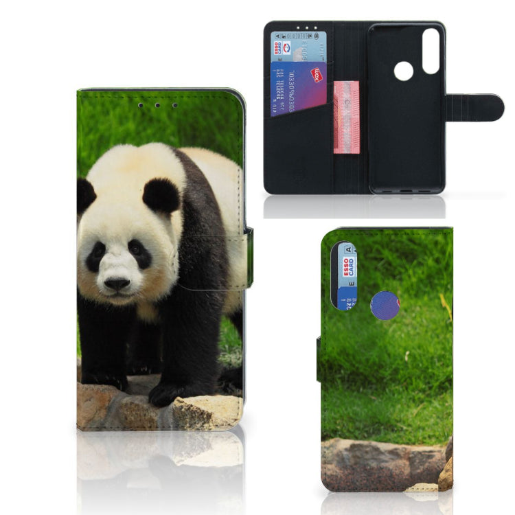 Alcatel 1S 2020 Telefoonhoesje met Pasjes Panda