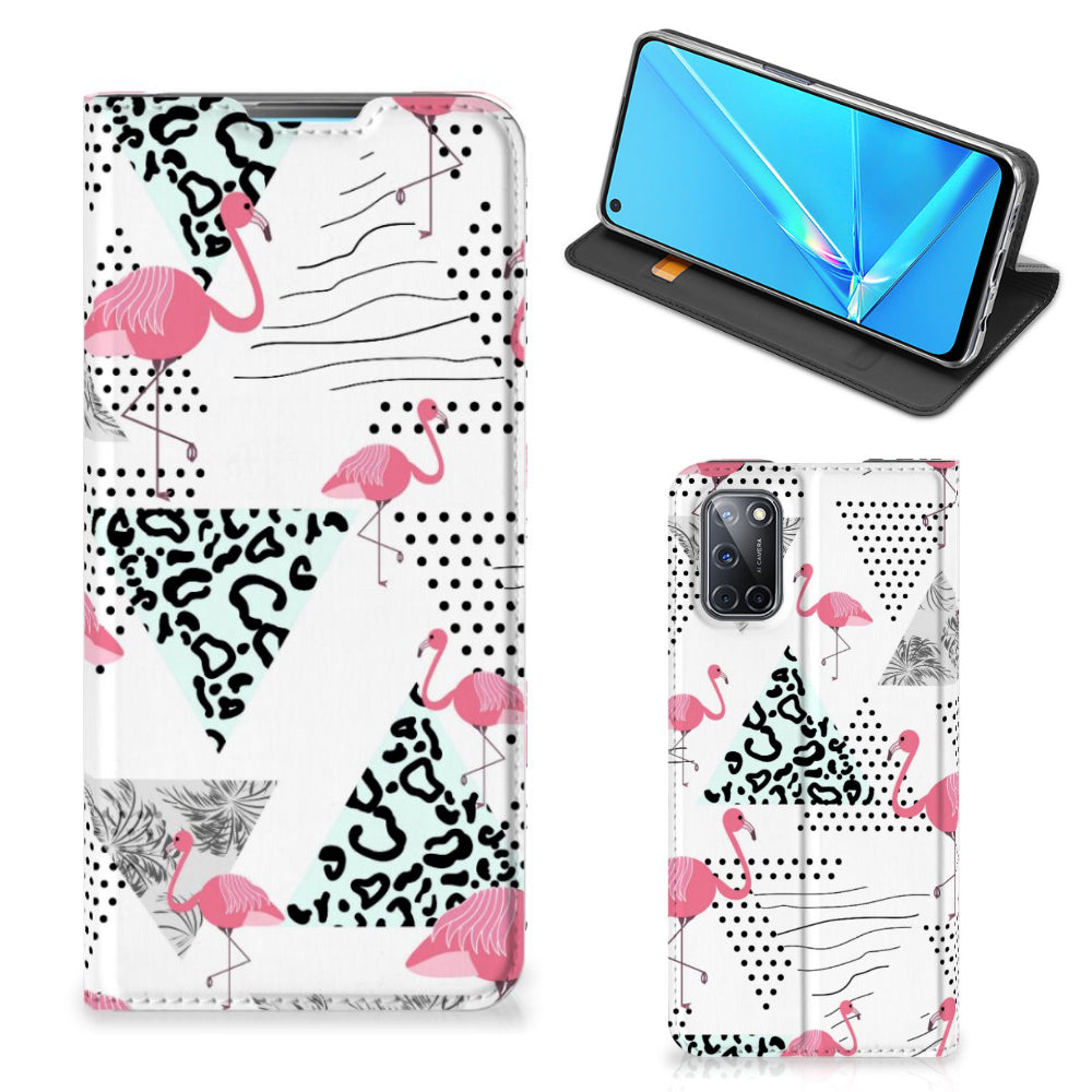 OPPO A52 | A72 Hoesje maken Flamingo Triangle