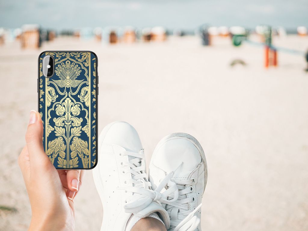 iPhone X | Xs Bloemen Hoesje Beige Flowers B2C Telecom