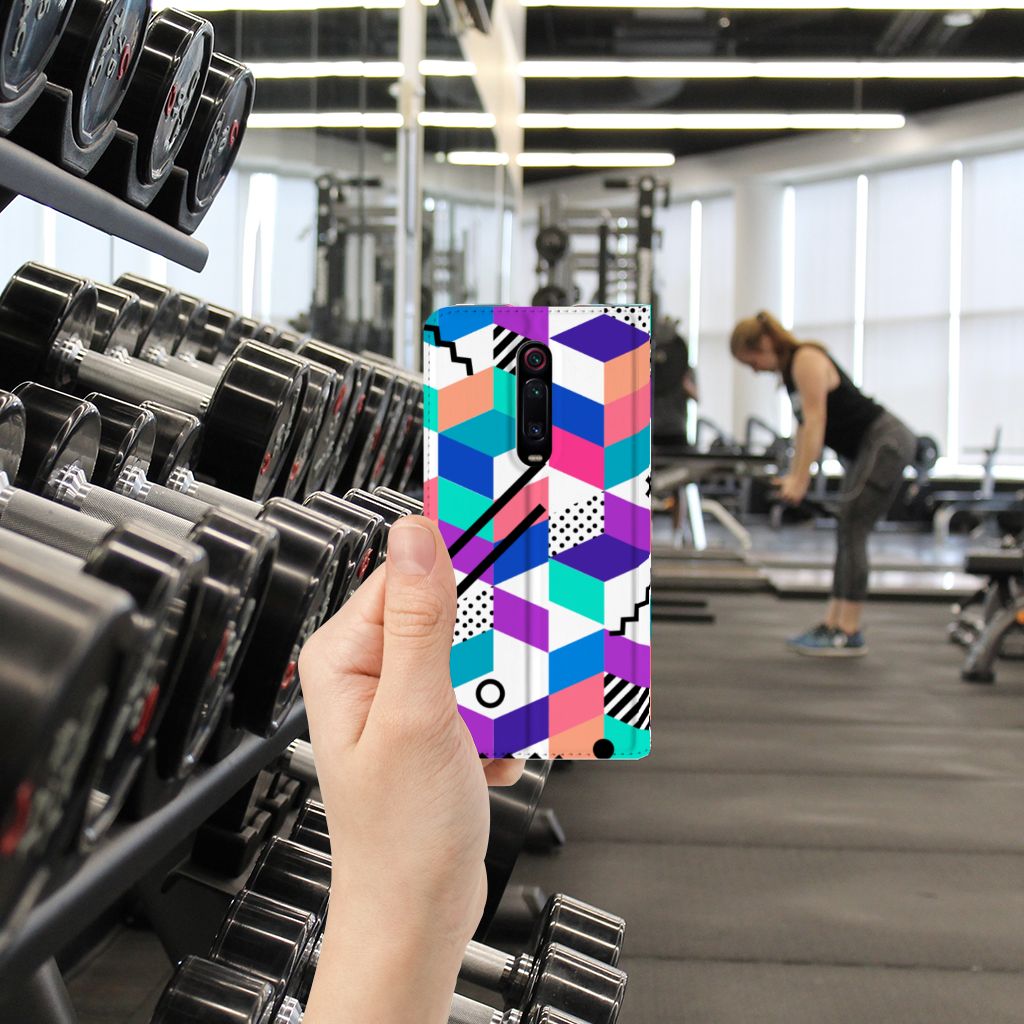 Xiaomi Redmi K20 Pro Stand Case Blokken Kleurrijk - B2C Telecom