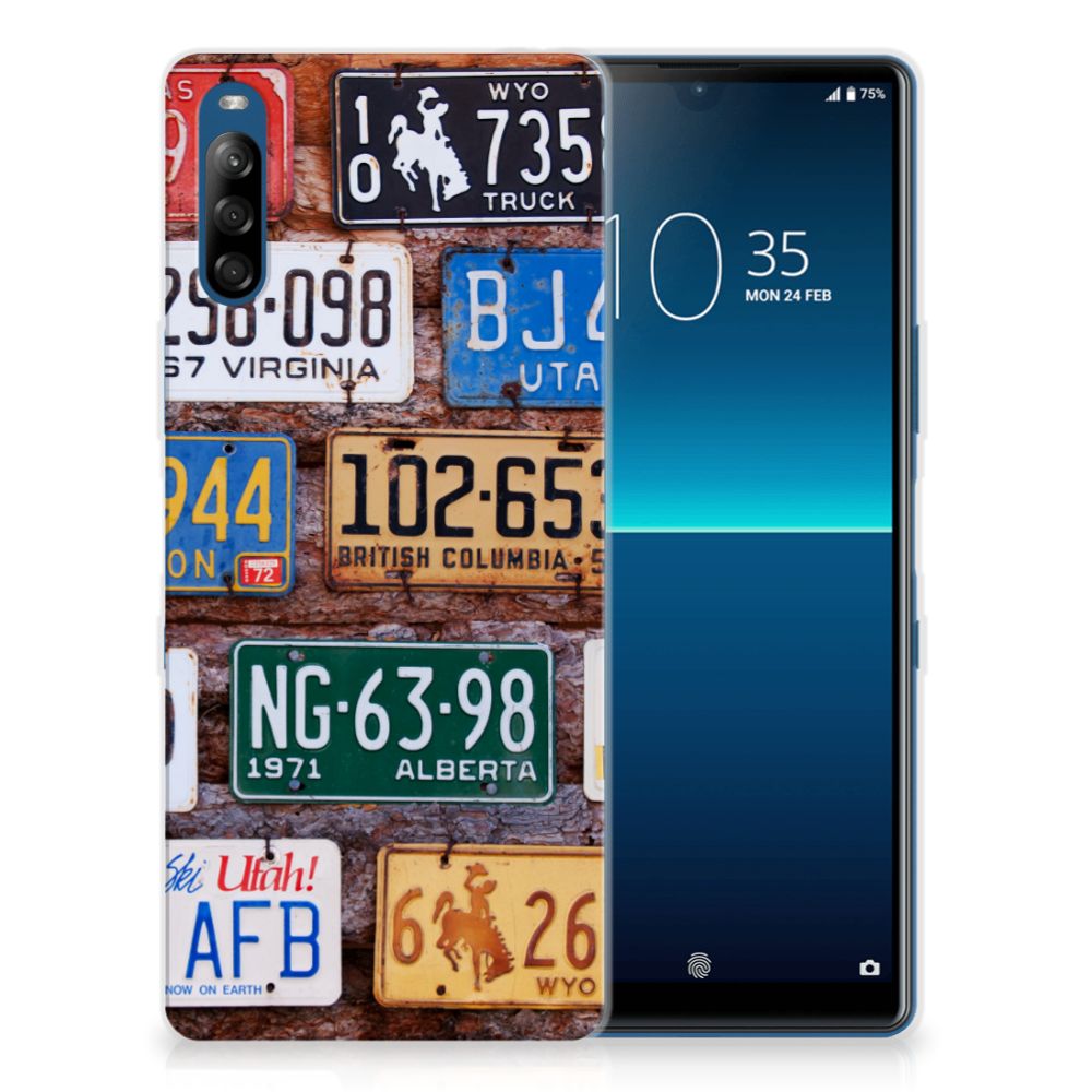 Sony Xperia L4 Siliconen Hoesje met foto Kentekenplaten