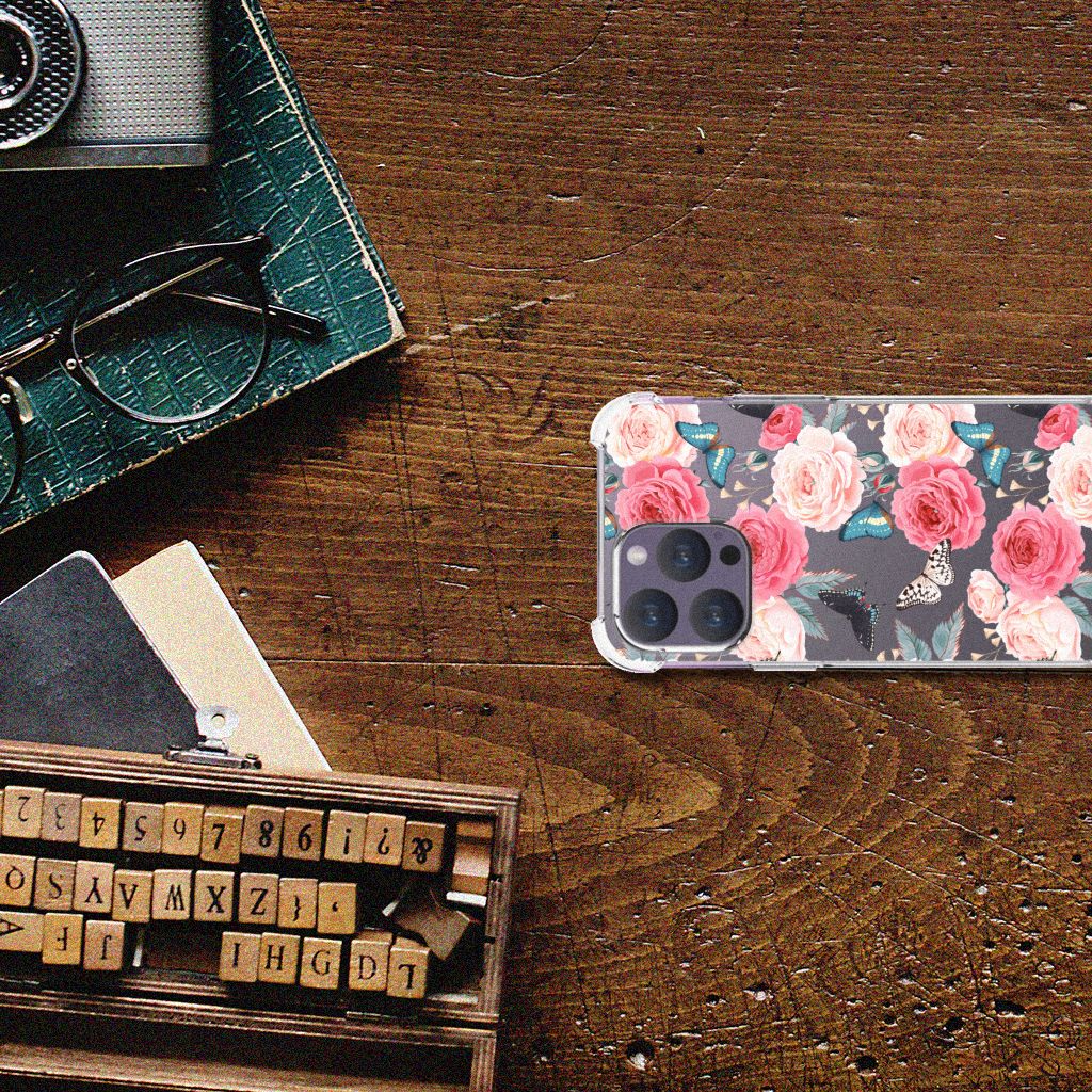 iPhone 15 Pro Max Case Butterfly Roses B2C Telecom