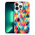 iPhone 13 Pro Max TPU bumper Geruit met kleurrijk ruitjesdesign in regenboogkleuren đ