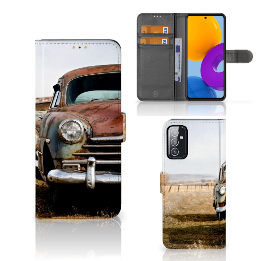 Samsung Galaxy M52 Telefoonhoesje met foto Vintage Auto