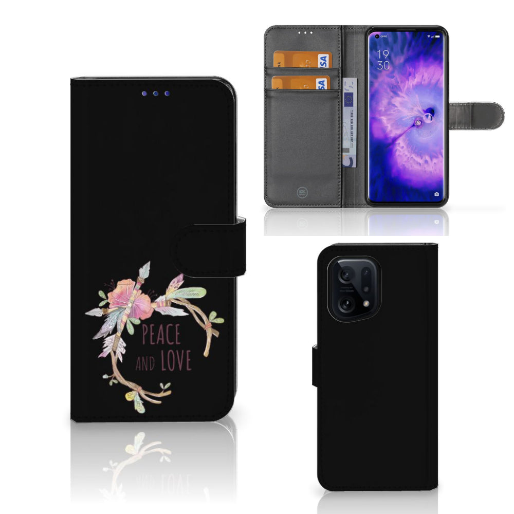 OPPO Find X5 Leuk Hoesje Boho Text