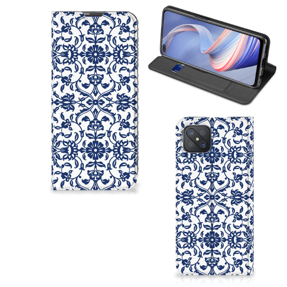 OPPO Reno4 Z 5G Smart Cover Flower Blue - B2C Telecom