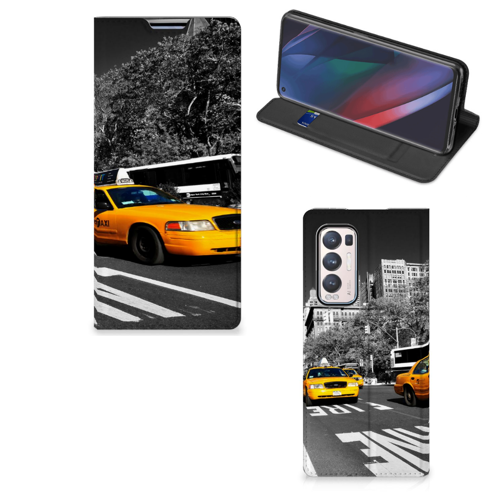 OPPO Find X3 Neo Book Cover New York Taxi - B2C Telecom