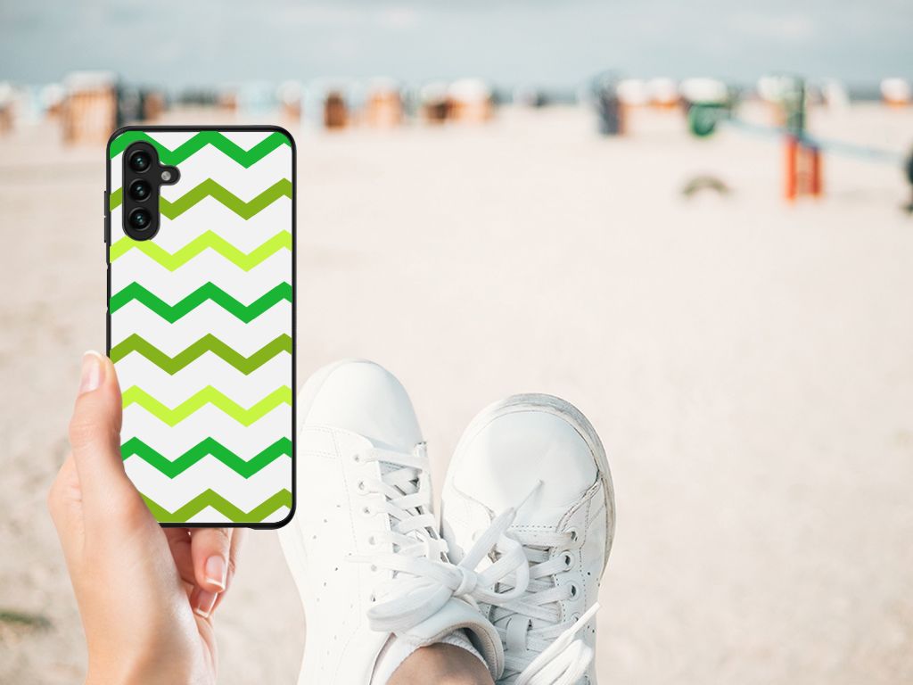 Samsung Galaxy A13 5G | A04s Back Case Zigzag Groen B2C Telecom