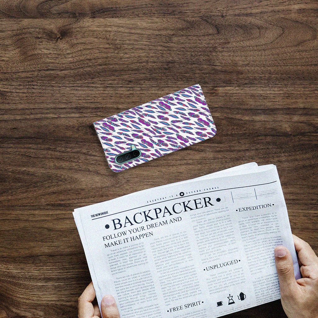 OnePlus Nord CE 5G Hoesje met Magneet Feathers Color - B2C Telecom