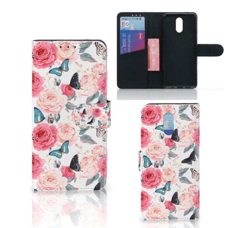 Nokia 2.3 Hoesje Butterfly Roses
