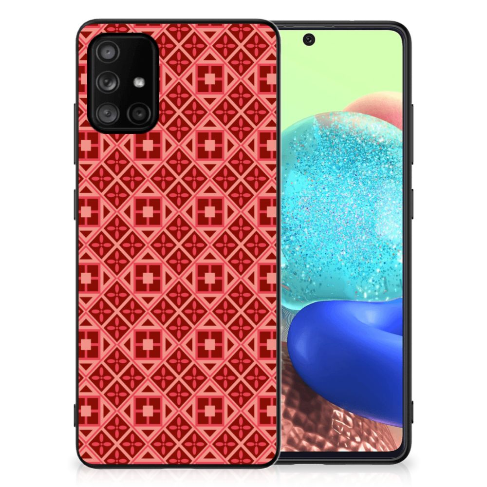 Samsung Galaxy A71 Back Case Batik Rood