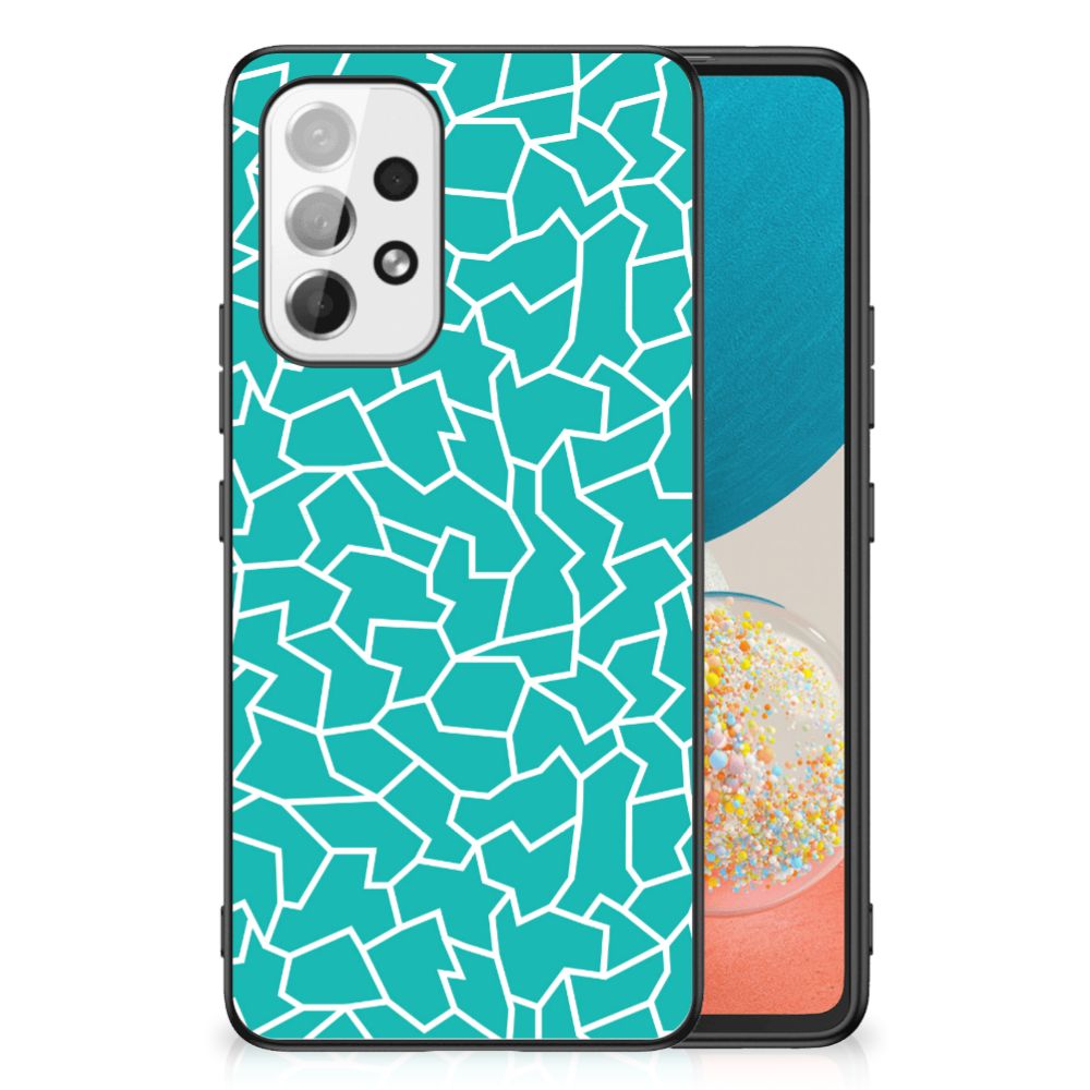 Samsung Galaxy A53 Leuk Telefoonhoesje Cracks Blue