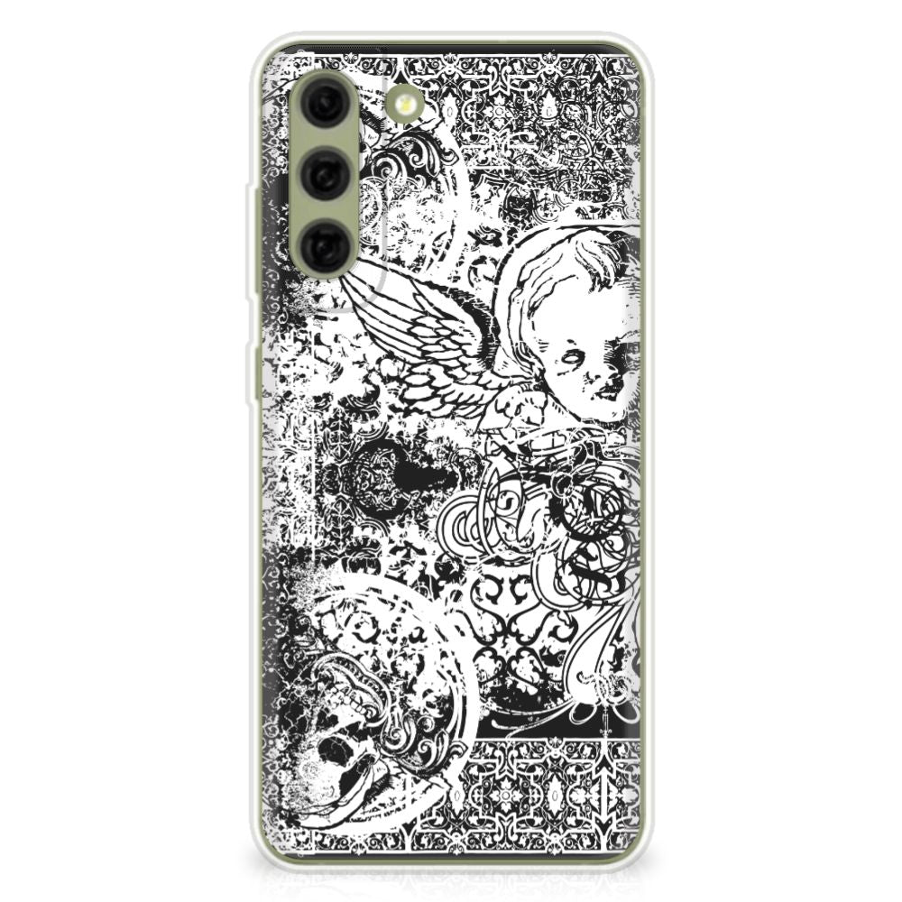 Silicone Back Case Samsung Galaxy S21FE Skulls Angel