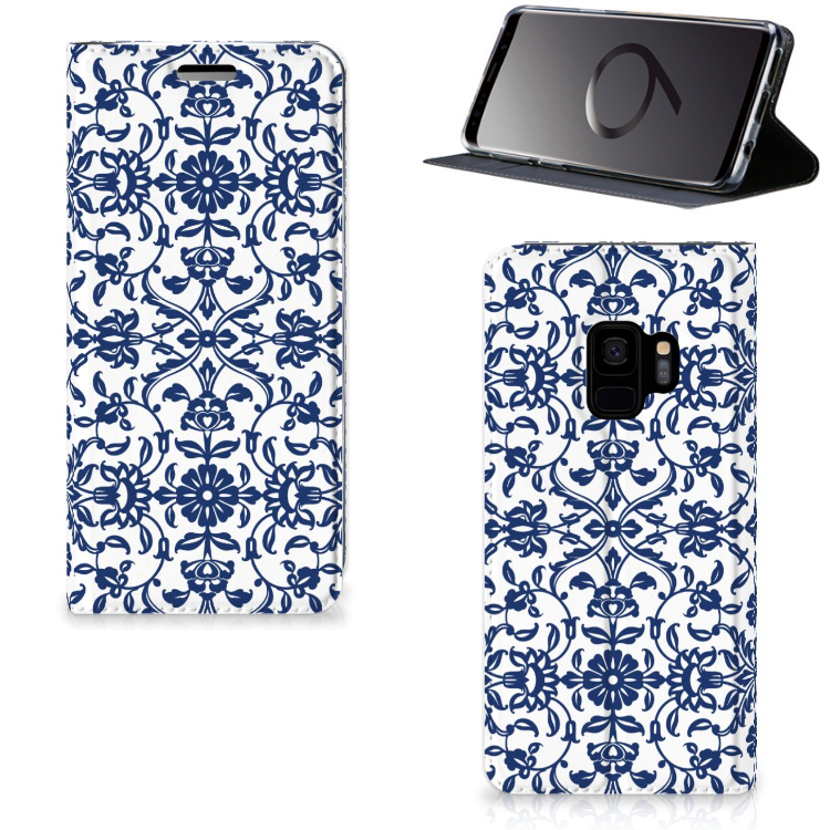 Samsung Galaxy S9 Smart Cover Flower Blue