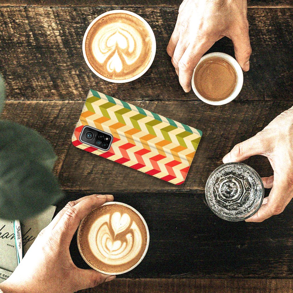 Xiaomi Mi 10T | 10T Pro Hoesje met Magneet Zigzag Multi Color - B2C Telecom