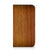 iPhone 15 Book Wallet Case Donker Hout met een elegant houten ontwerp.