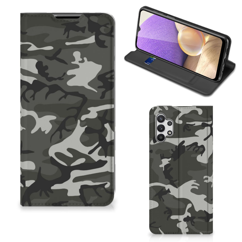 Samsung Galaxy A32 5G Hoesje met Magneet Army Light - B2C Telecom