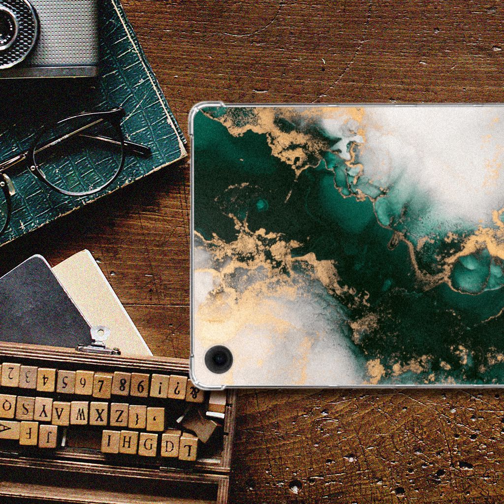 Tablet Back Cover voor Samsung Galaxy Tab A9 Plus Marmer Groen