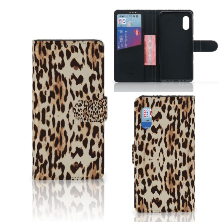 Samsung Xcover Pro Telefoonhoesje met Pasjes Leopard