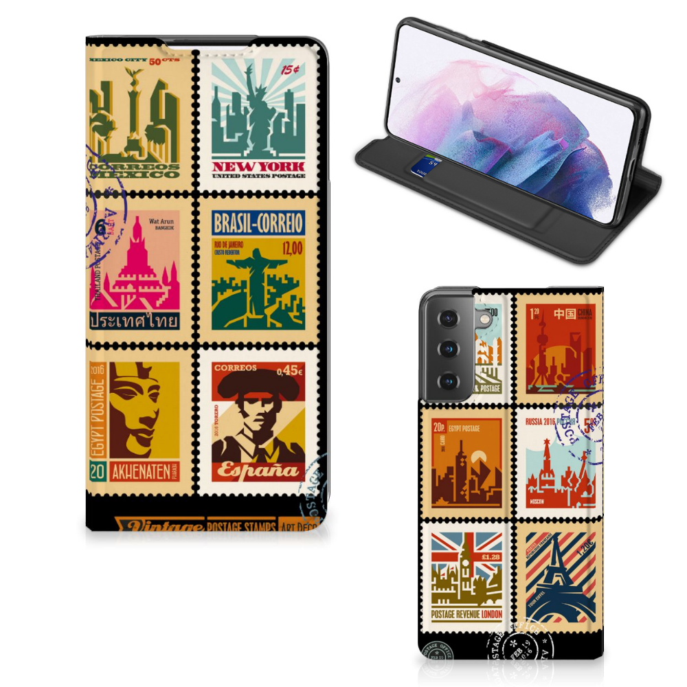 Samsung Galaxy S21 Plus Book Cover Postzegels - B2C Telecom