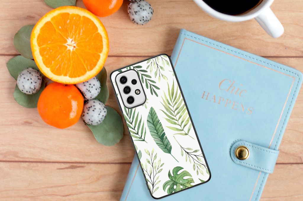 Samsung Galaxy A23 Bloemen Hoesje Leaves B2C Telecom