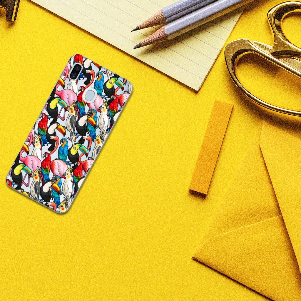 Samsung Galaxy A30 TPU Hoesje Birds