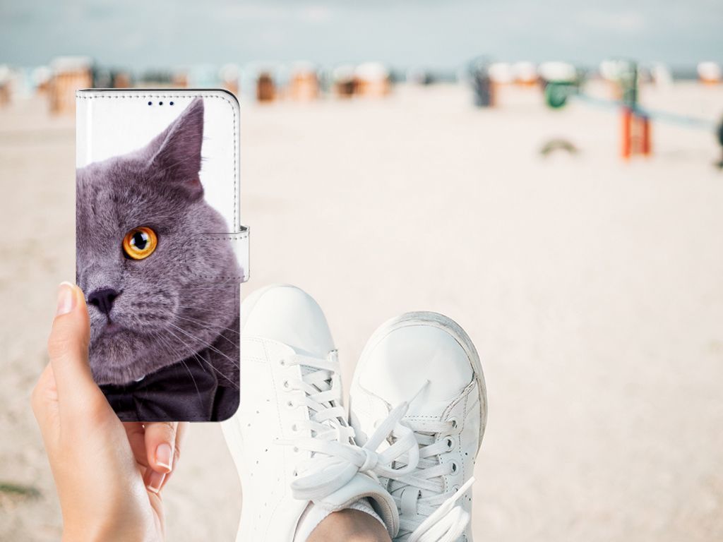 Xiaomi Poco X4 Pro 5G Telefoonhoesje met Pasjes Kat
