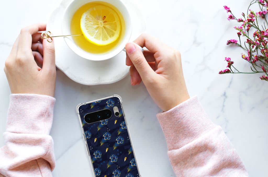Doorzichtige Silicone Hoesje voor Google Pixel 8 Pro Voetbal B2C Telecom