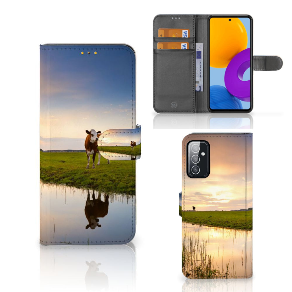 Samsung Galaxy M52 Telefoonhoesje met Pasjes Koe